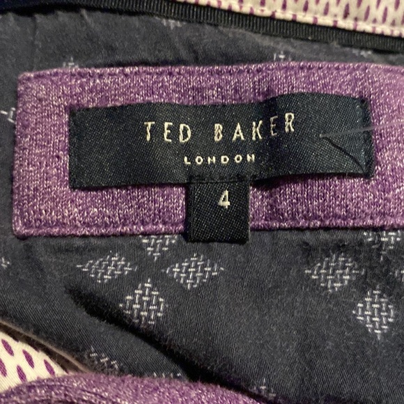 Ted Baker London Purple Cotton Blend Button Down Polo Shirt Size 4 (US Large) - Picture 4 of 5